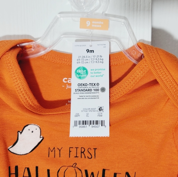 Carter's My First Halloween One Piece Size 9M - Picture 3 of 4